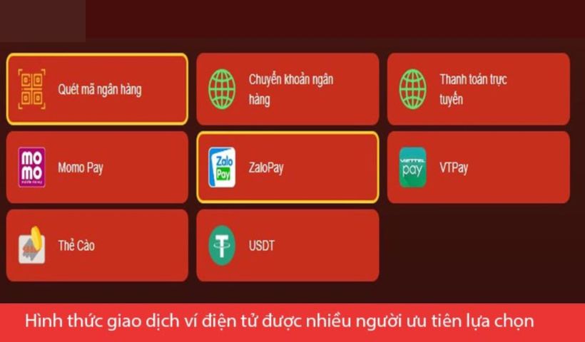 Hướng dẫn nạp tiền bằng ví điện tử chi tiết từng bước